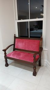 Beautiful re-upholstered two seater bench