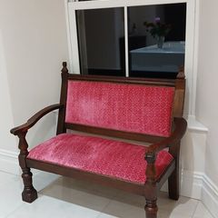 Beautiful re-upholstered two seater bench