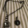 Dyrberg/Kern Gunmetal Necklace with Faceted Pendants Image 3