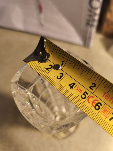 Lead Crystal Bud Vase from Cristal de arques in geometric pattern