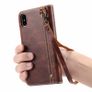 iPhone 14 Pro Max Case Genuine Leather Red Luxury Bank notes cards holder Image 6