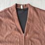 Mens Brown Oversized Zip Cardigan Jacket Image 8