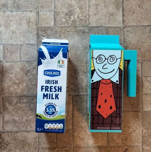 rare Roger Selden Ritzenhoff Rare Milk Container with Removable Top good condition
