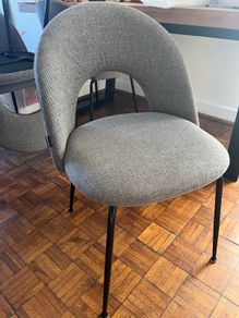 6 kove home fabric chairs (dining) 50e all together