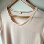 Marc Cain Mixed Media Embellished Top Rose Pink Rhinestone UK16 Image 2