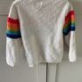 Next Cream with stripes ribbed jumper Image 2