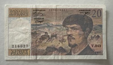 France 20 Francs 1993 Banknote