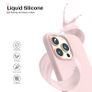 Liquid Silicone Shockproof Case For iPhone 13 Pro Luxury Soft Phone Cover Chalk Pink New - FHT9IP13PLK Image 3