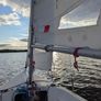 Laser 13 sailboat with road and launching trailer Image 2