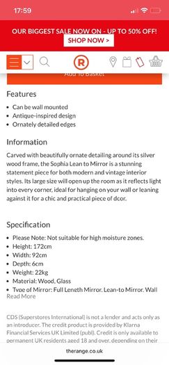 Silver mirror