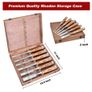 Wood Chisel Tool kits 6pcs DIY Woodworking Hand Cutters for Wood Carving Woodworking Tools with Premium Wooden Case Image 2