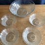 Vintage Glass Dessert Bowl including 4 small bowls Image 2