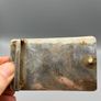 Vintage Alpaca Mexico Belt Buckle - Abalone Inlay, Scrollwork Design (Minor Damage) Image 5