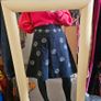 Vintage 1990s Y2K fairycore black cotton linen mini skirt 16 Image 6