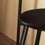 Bar table set with 2 stools and storage shelves for dining room, kitchen, gray and black Image 4