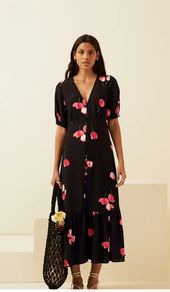Floral V-neck Dress Size 14