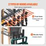 Garden Tool Organizer, 16 Slots with Hooks, Yard Tool Tower Rack with Wheels for Garage Organization and Storage, Hold Long-Handled Tool/Rake/Broom, Metal Tool Stand Holder for Shed, Outdoor Image 6