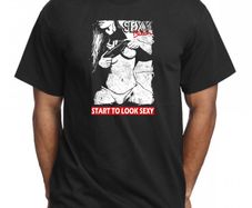 Sexy Bitch Start To Look Sexy Funny Printed T-shirt Birthday Gift Present Idea