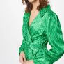 River Island Brand new with tags satin jacquard green long sleeve blouse Image 6