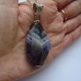 Amethyst pendant, Gemstone jewellery, Feb birthstone, Stainless steel chain, Jewellery, Gift Image 7