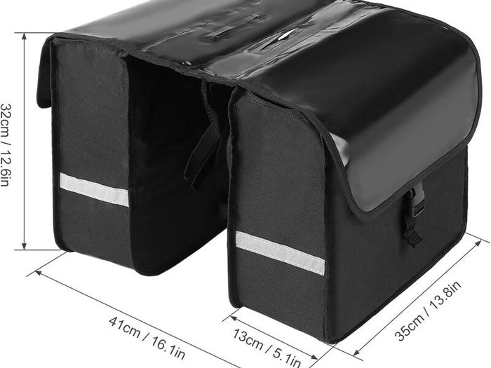 28L Water Resistant Bike Bicycle Rear Seat Carrier Bag Rack Trunk Bags Bike Commuter Bag Pannier Cycling Double Side Luggage