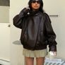 Women's Fashion Leather Jacket Image 2