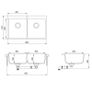 Overmount Kitchen Sink Double Basin Granite Black Image 3