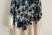 Cos Merino Wool Art Floral Long Cardigan