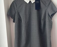 M&S Collection ladies black mix top plus size new