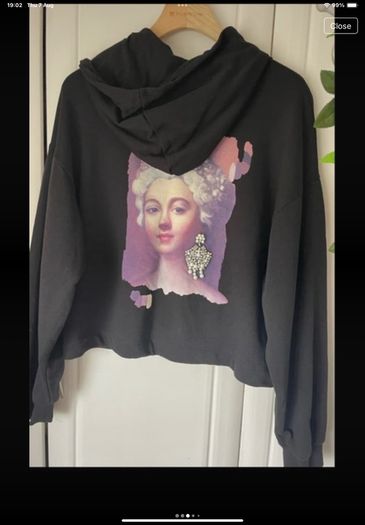 hoodie Zara black hoodie with logo detail medium