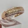 Whiter Diamond & Champagne Diamond Ring in 18K Vermeil Rose Gold Plated Sterling Silver Image 4
