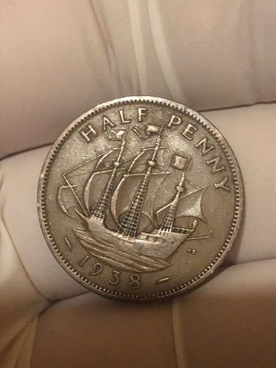George VI half penny  x 36 Pictures