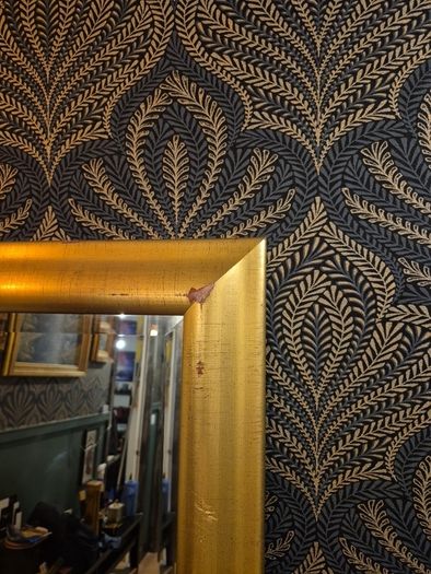 gold large framed mirror