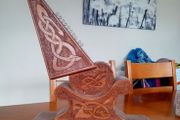 Celtic Harp on Base