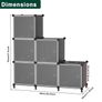6 Cube Storage Cabinet with Doors Image 2