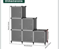 6 Cube Storage Cabinet with Doors