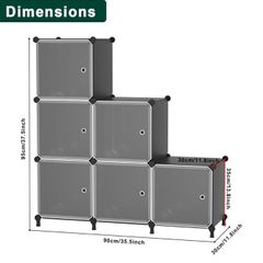 6 Cube Storage Cabinet with Doors