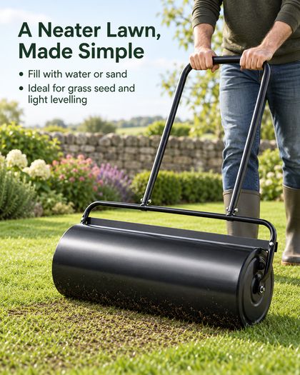 61 Litre Lawn Roller for Grass Seed and Garden Soil Levelling