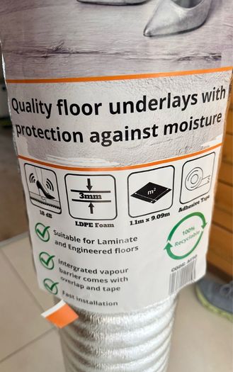 Quality floor underlay (noise and moisture protection)