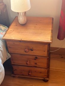 Solid pine tallboy and lockers