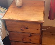Solid pine tallboy and lockers