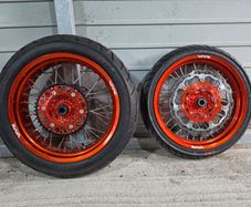 KTM VMX 3.5/5.0 Orange Supermoto Wheels and new CST Tires