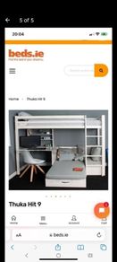 Bed with desk (high sleeper) for children