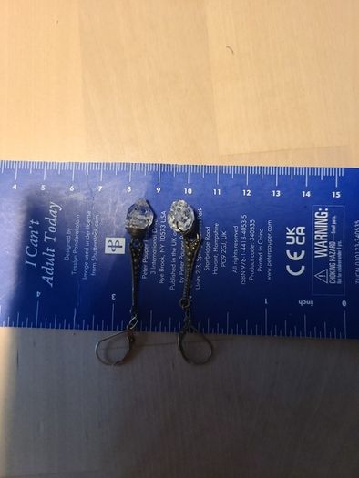 Earrings, Herkimer Dangle Earrings w/ Sterling Silver Hooks