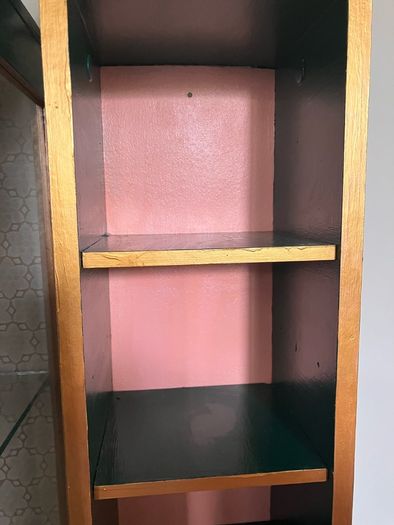 Glass Cabinet with lock and key and CD Shelf