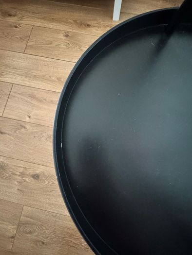 IKEA BURVIK Side Table black Portable Tray Table Handle.