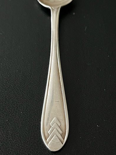 Vintage 1938 Sterling Silver Art Deco Coffee Spoon Viners