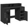 Desk with LED Lights Black 120x55x91 cm Engineered Wood Image 5