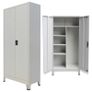 Locker Cabinet with 2 Doors Steel 90x40x180cm Grey Image 2