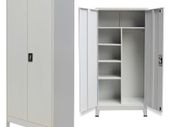 Locker Cabinet with 2 Doors Steel 90x40x180cm Grey